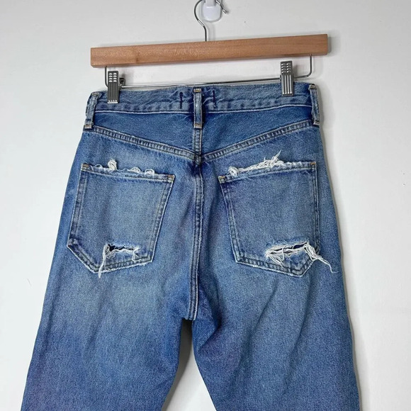 Agolde Jamie Feel Good Jeans High Rise Women’s 24 Distressed Ripped Americana - Picture 7 of 10